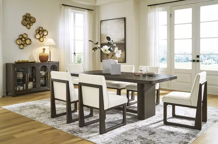 Darimore Burnished Brown Rectangular Dining Room Set