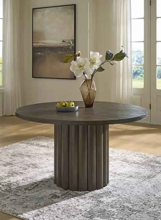 Darimore Burnished Brown 54" Round Dining Table