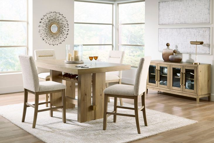 Drovlayne Light Brown 66" Rectangular Counter Height Dining Table