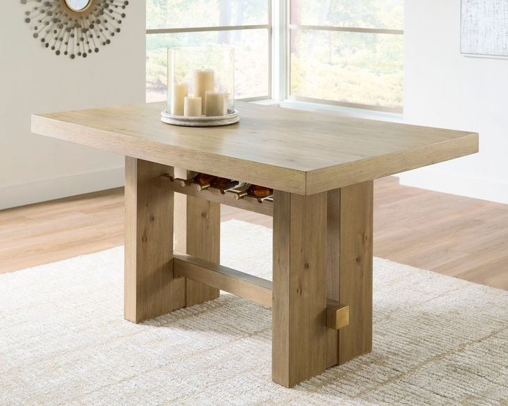 Drovlayne Light Brown 66" Rectangular Counter Height Dining Table