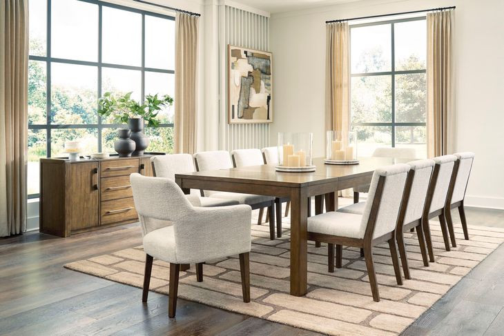 Marxmore Brown Extendable Rectangular Dining Room Set