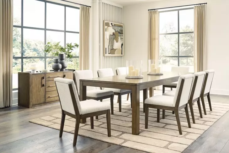 Marxmore Brown Extendable Rectangular Dining Room Set