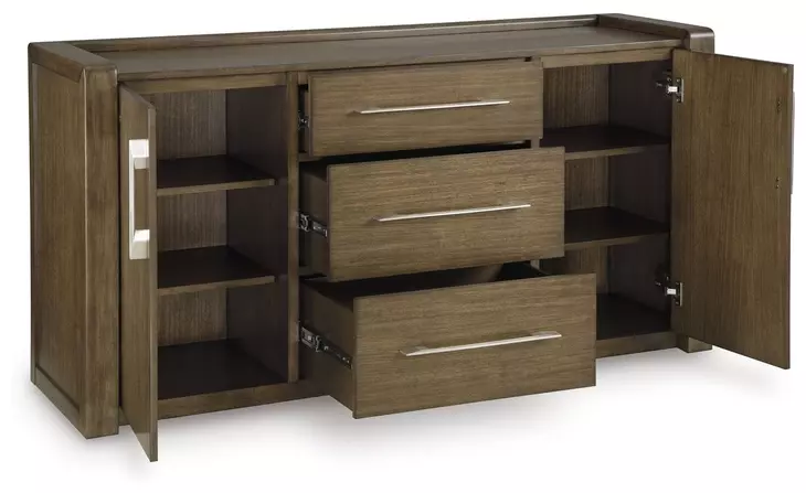 Marxmore Brown Extendable Rectangular Dining Room Set