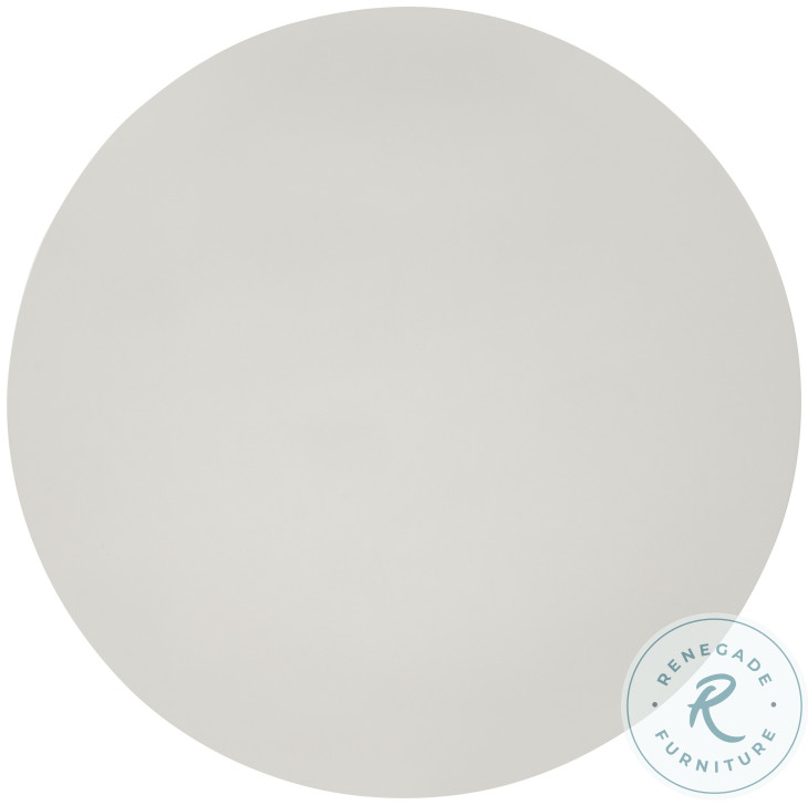 Dupre White Cast Concrete Outdoor Round Cocktail Table