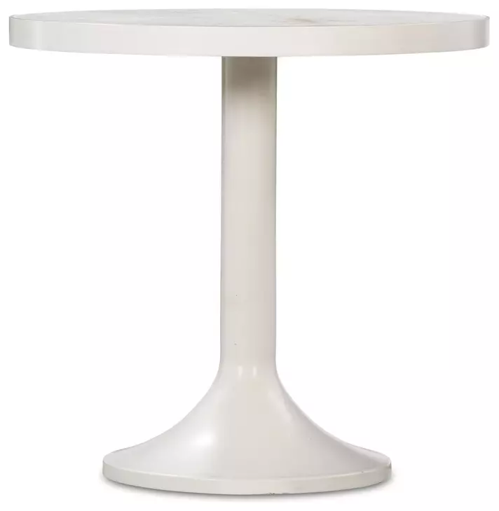 Outdoor Complements White Round Talon Accent Table