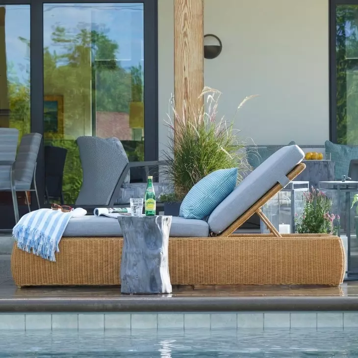 Outdoor Complements Brown Wade Poolside 37" Reclining Chaise