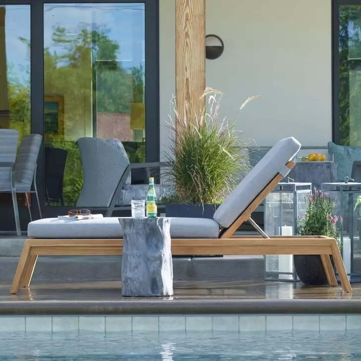 Outdoor Complements Brown Solera Poolside 35" Reclining Chaise