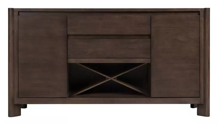 West End Saddle Brown 2 Door Sideboard with USB Charging