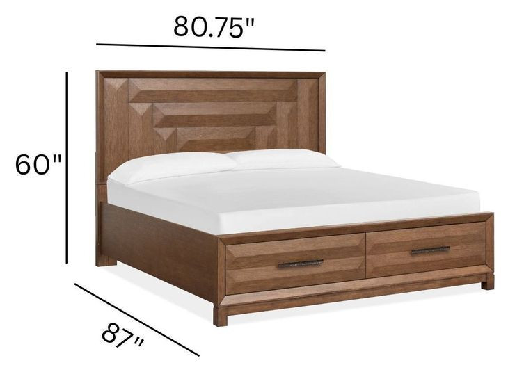 Callisto Bourbon Brown King Storage Panel Bed