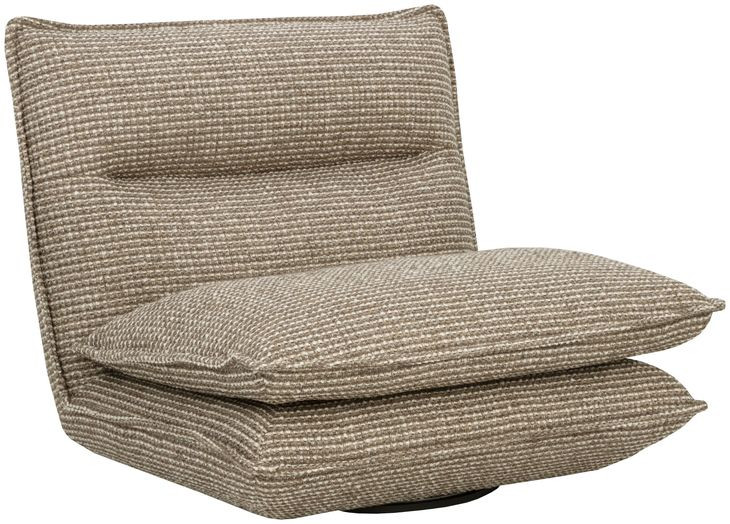 Colson Torched Meringue Upholstered Swivel Armless Chair