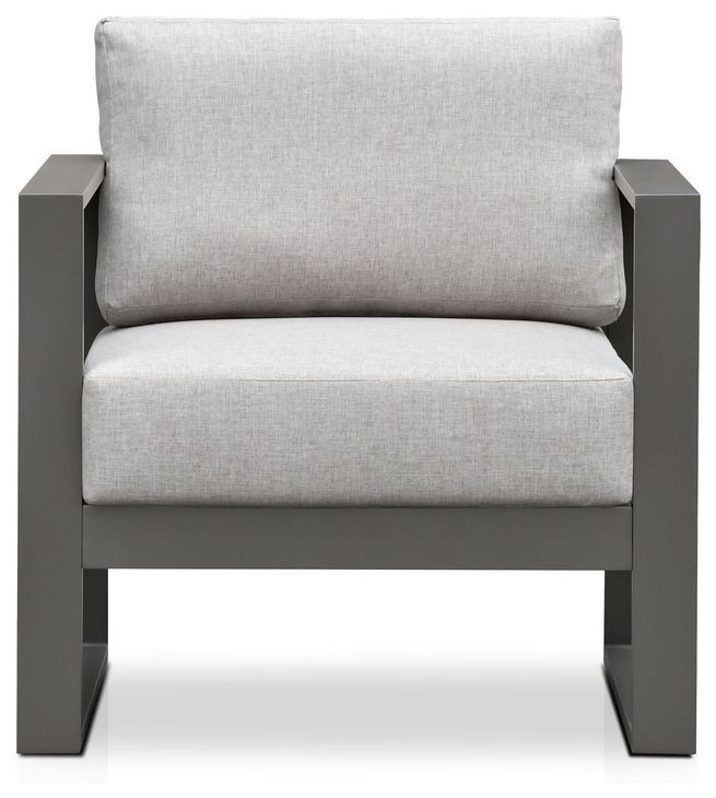Navarro Outdoor Seating Gray Upholstered Outdoor Lounge Chair