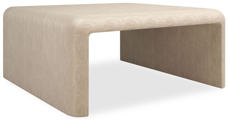 Bridge The Gap Oatmeal Upholstered Rectangular Cocktail Table