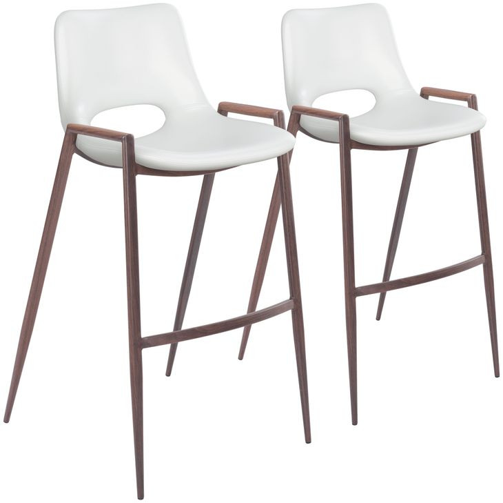 Desi White Bar Stool Set Of 2