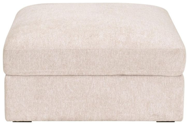 Daley Beige Square Modular Storage Ottoman