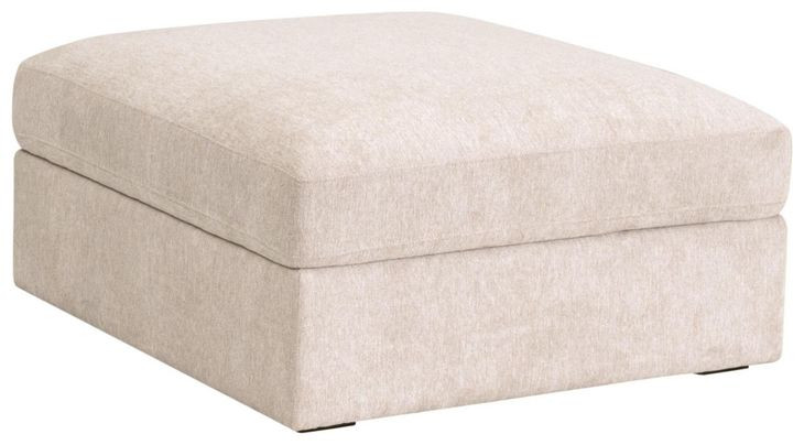 Daley Beige Square Modular Storage Ottoman