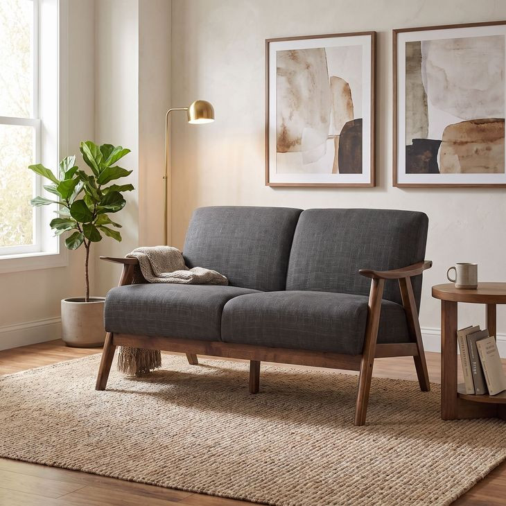 Damala Dark Gray 51" Loveseat