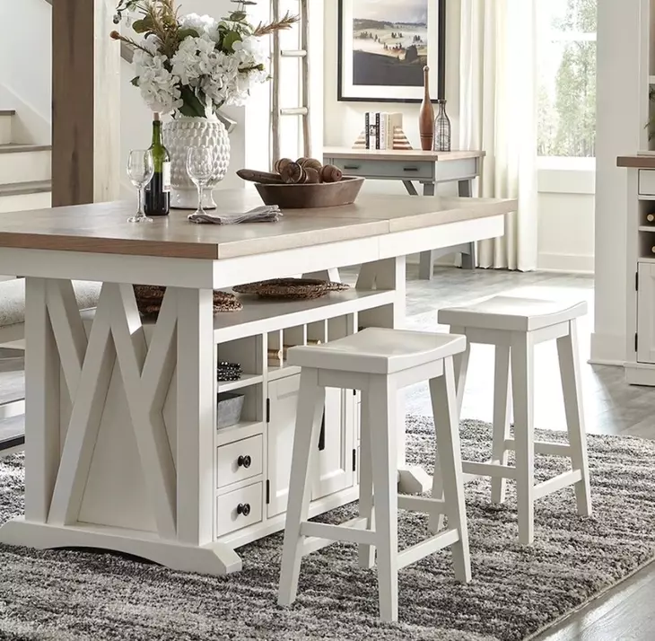 Americana Modern Cotton 26" Counter Height Stool