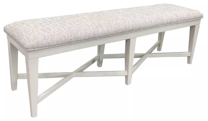 Americana Modern Cotton 58" Upholstered Dining Bench