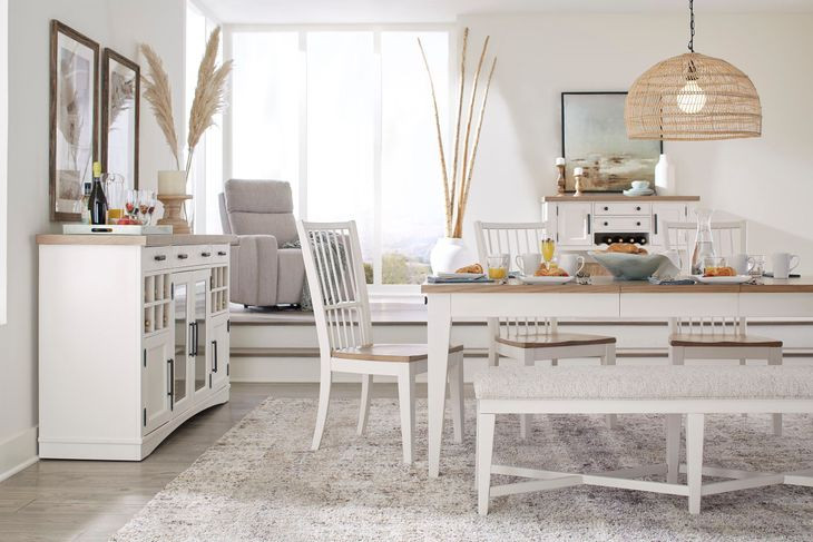 Americana Modern Cotton 60" Rectangular Extendable Dining Table