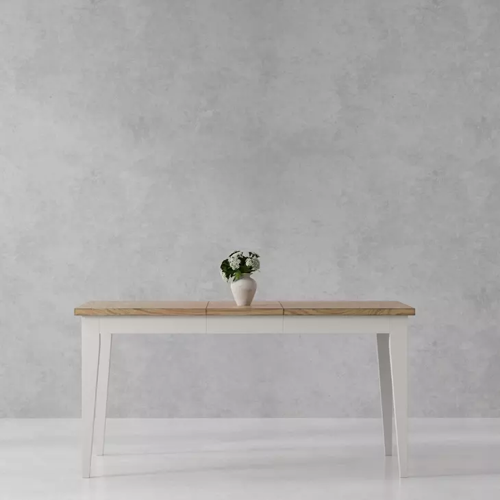 Americana Modern Cotton 60" Rectangular Extendable Dining Table