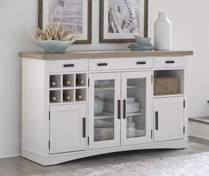 Americana Modern Cotton 66" Quartz Insert Buffet