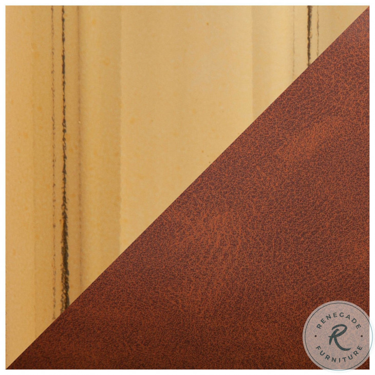 Daniella Camel PU And Gold Metal Bar Stool Set of 2 B30DNLA2AUPUCAM2