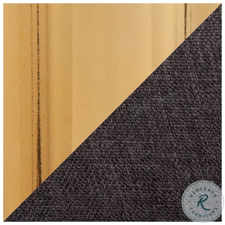 Daniella Charcoal Fabric And Gold Metal Bar Stool Set of 2