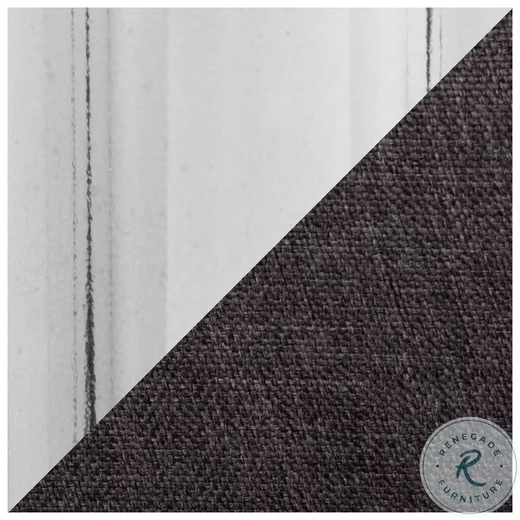 Daniella Charcoal Fabric And Chrome Metal Bar Stool Set of 2