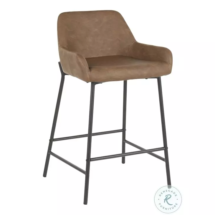 Daniella Espresso Counter Height Stool Set Of 2