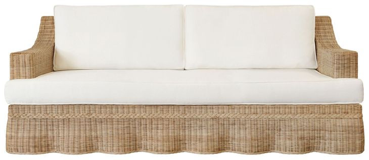 Daphne White 86" Sofa