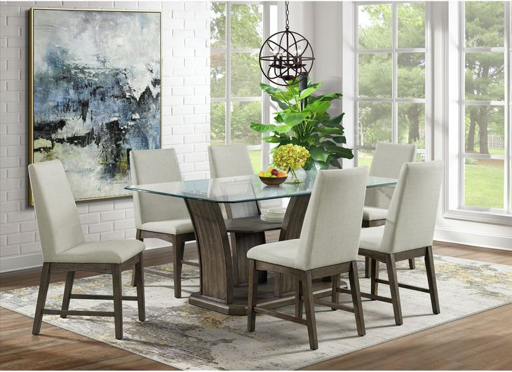 Simms Gray 72" Rectangular Dining Table