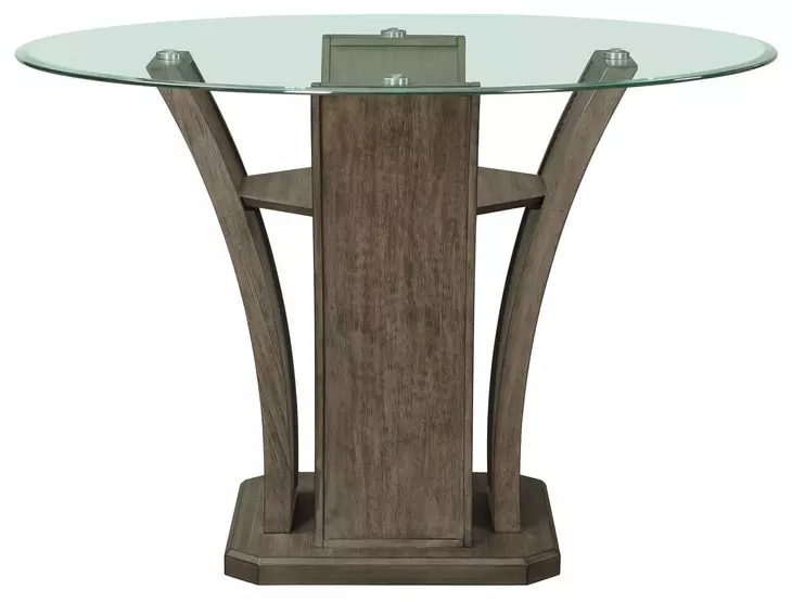 Simms Gray 54" Round Counter Height Dining Table