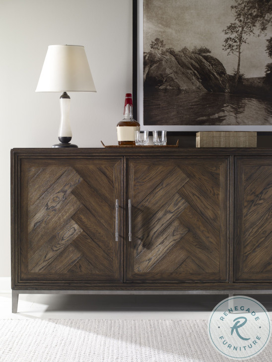 Blake Brown Rustic 4 Door Credenza