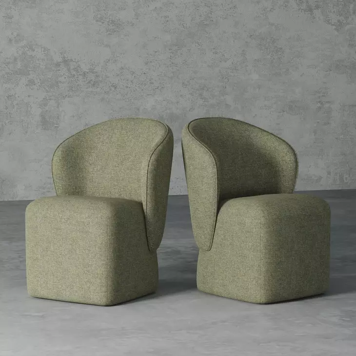 Bongo Quartermaster Sage Dining Chair Set of 2