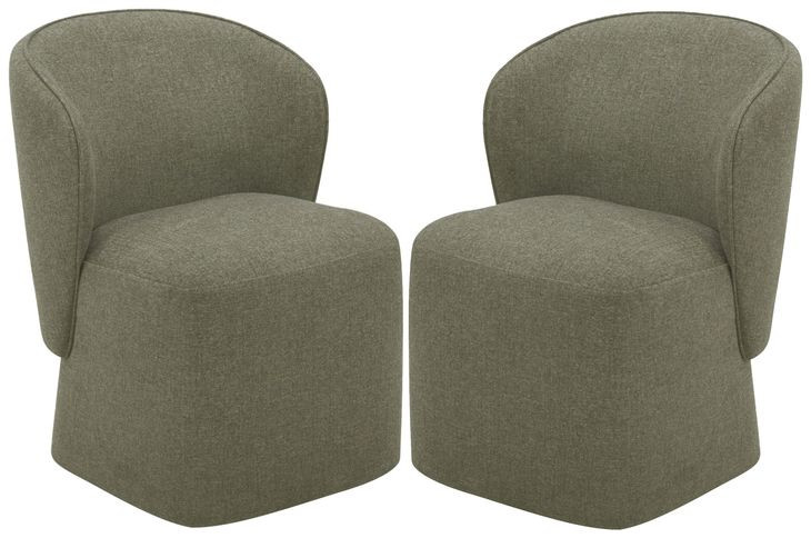 Bongo Quartermaster Sage Dining Chair Set of 2