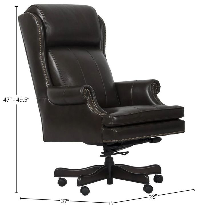 Black/Brown Wipe Leather Desk Chair from Parker Living | Coleman