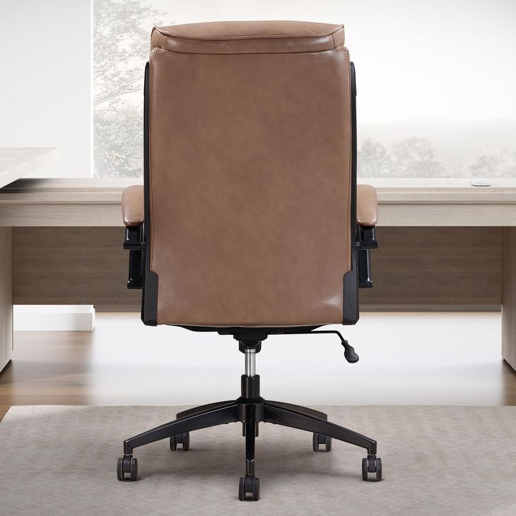 DC-370 Smooth Latte Leather Desk Chair
