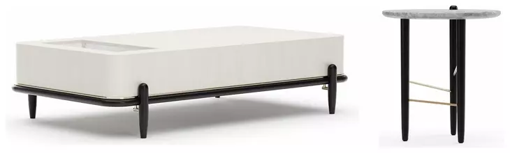 Madera Opal Ash and Modern Walnut Occasional Table Set