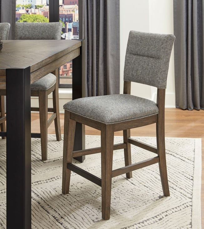 Cedar Fork Neutral Upholstered Counter Height Stool Set Of 2