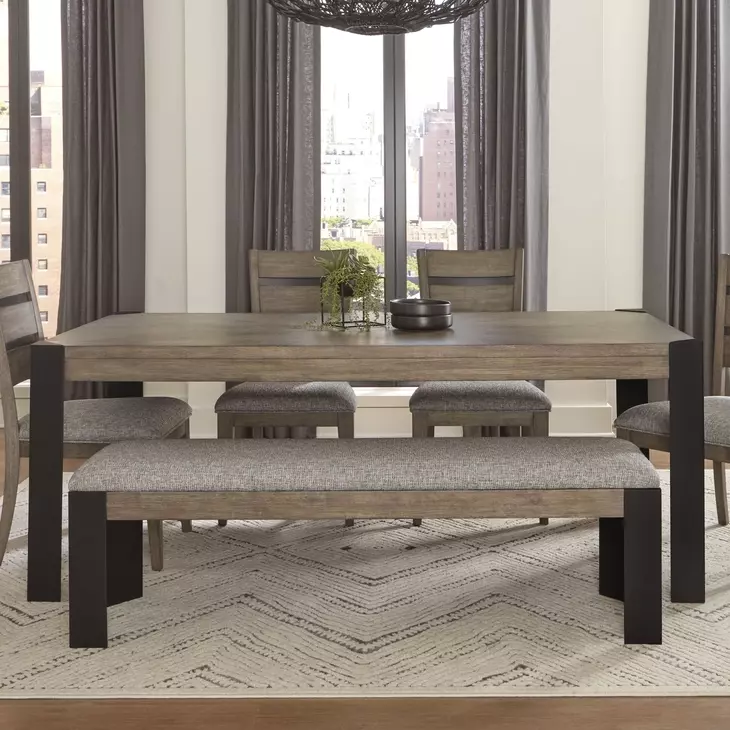 Cedar Fork Smoked Arabica 78" Rectangular Dining Table