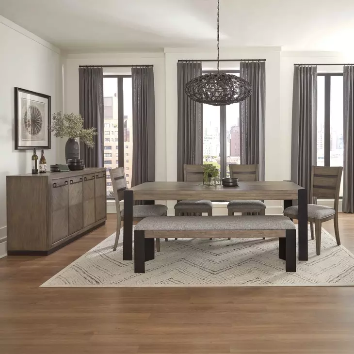 Cedar Fork Smoked Arabica 78" Rectangular Dining Table