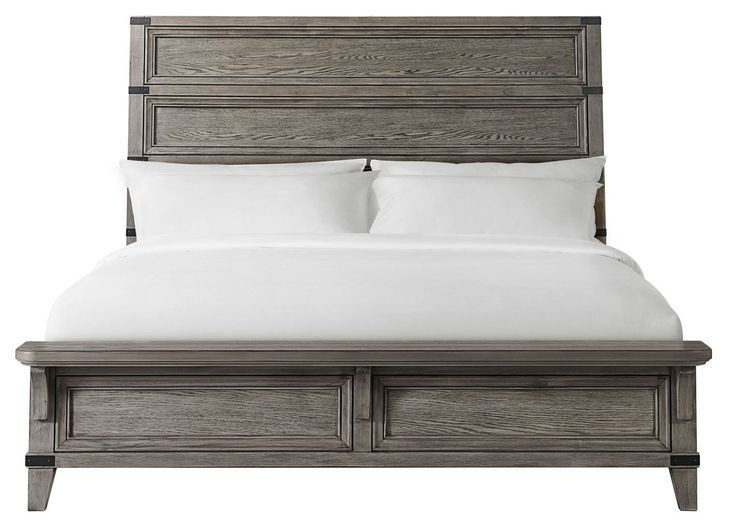Forge Brushed Steel King Panel Bed