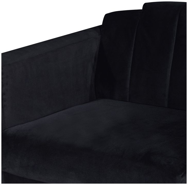Empire Black 59" Loveseat with LED