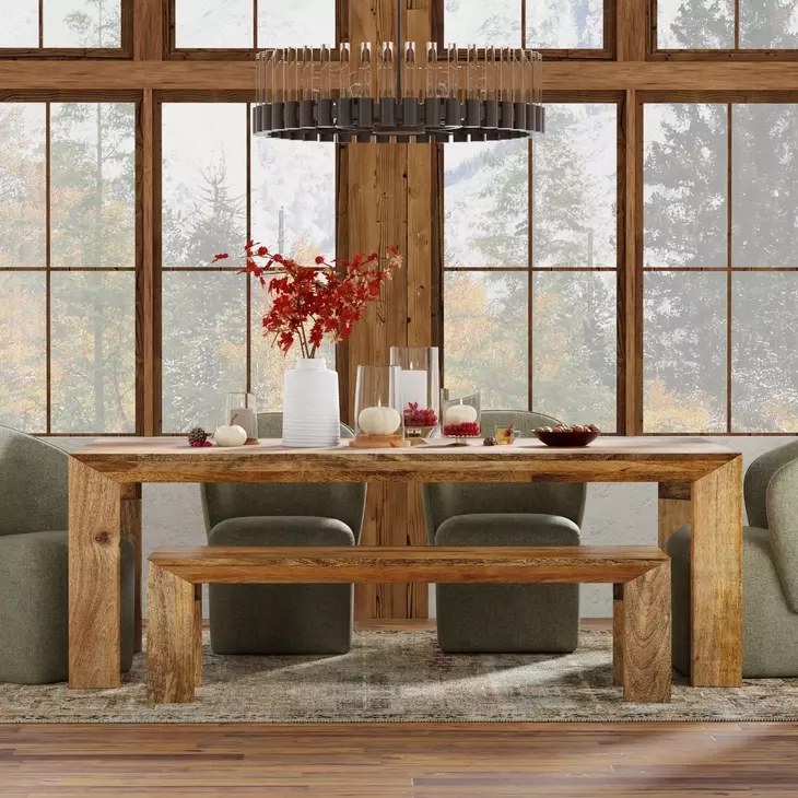 Bridges Amber 86" Rectangular Dining Table