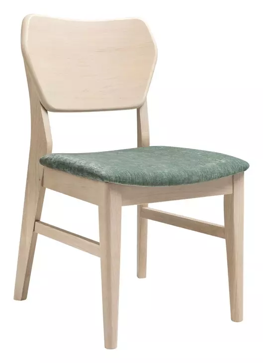 West End Sage Green and Natural Maple Upholstered Side Chair Set of 2