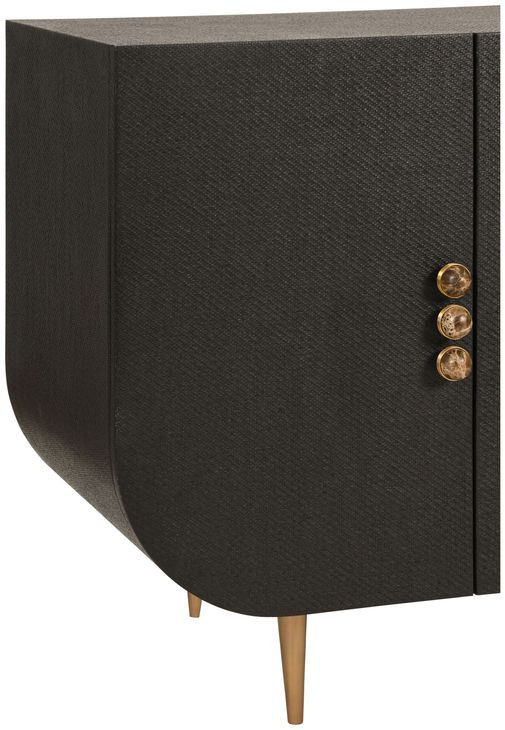 Deluca Black 4 Door Buffet