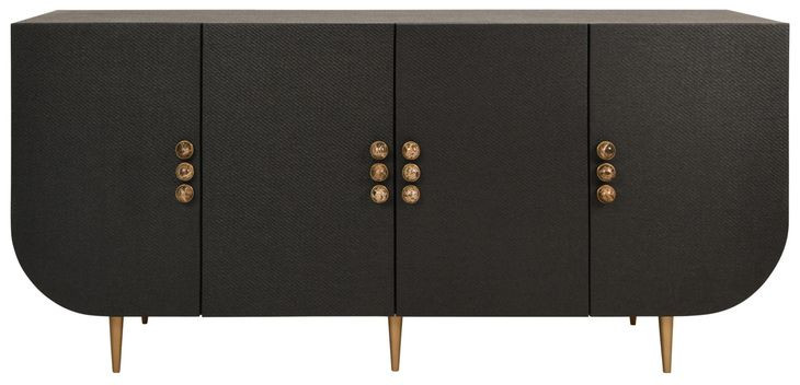 Deluca Black 4 Door Buffet