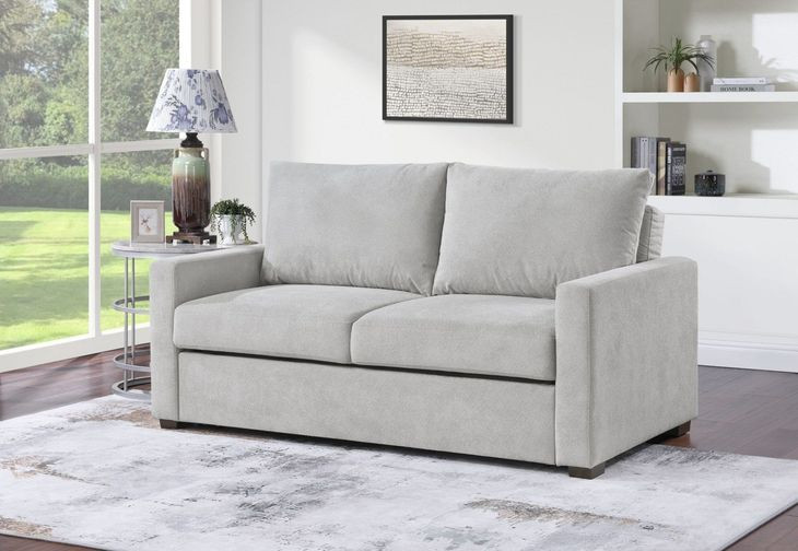 Dena Light Grey 71" Upholstered Sleeper Sofa