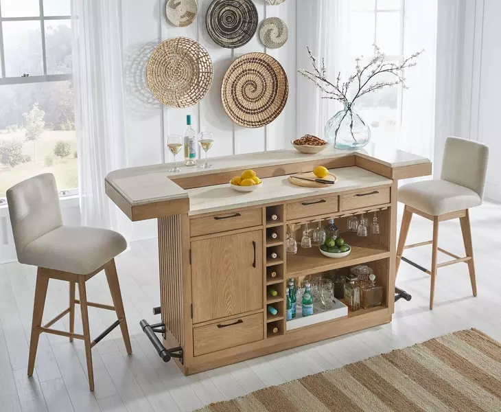 Escape Neutral Swivel Bar Stool
