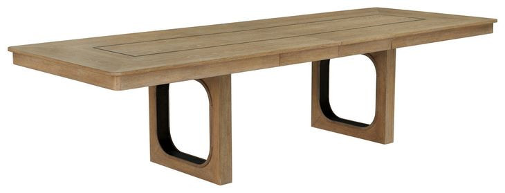 Escape Glazed Natural Oak 84" Extendable Dining Table
